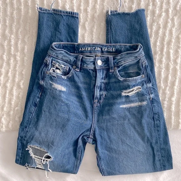 American Eagle Ripped Mom Jeans - Picture 2 of 8